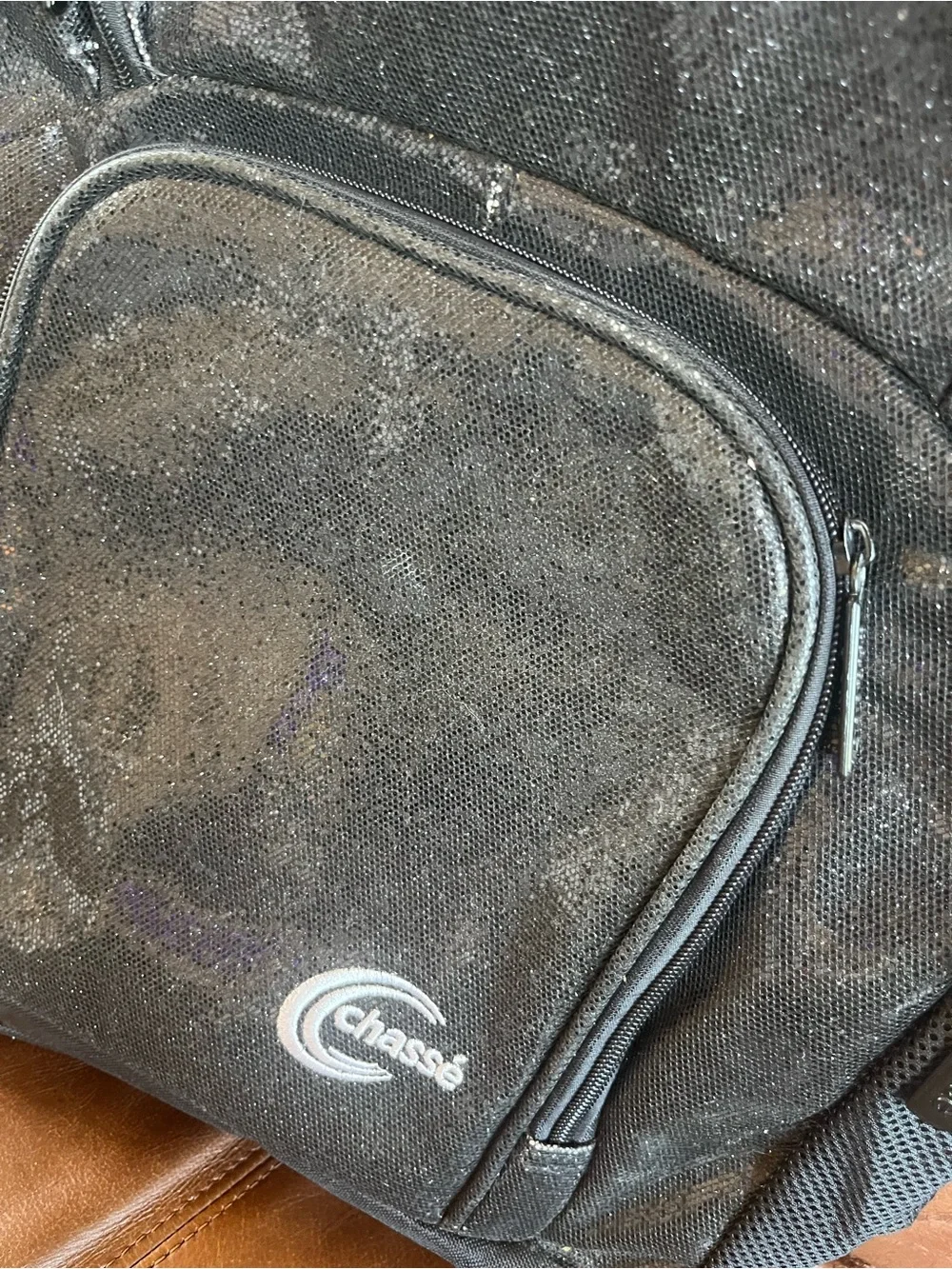 Chasse backpack cheerleader black glitter